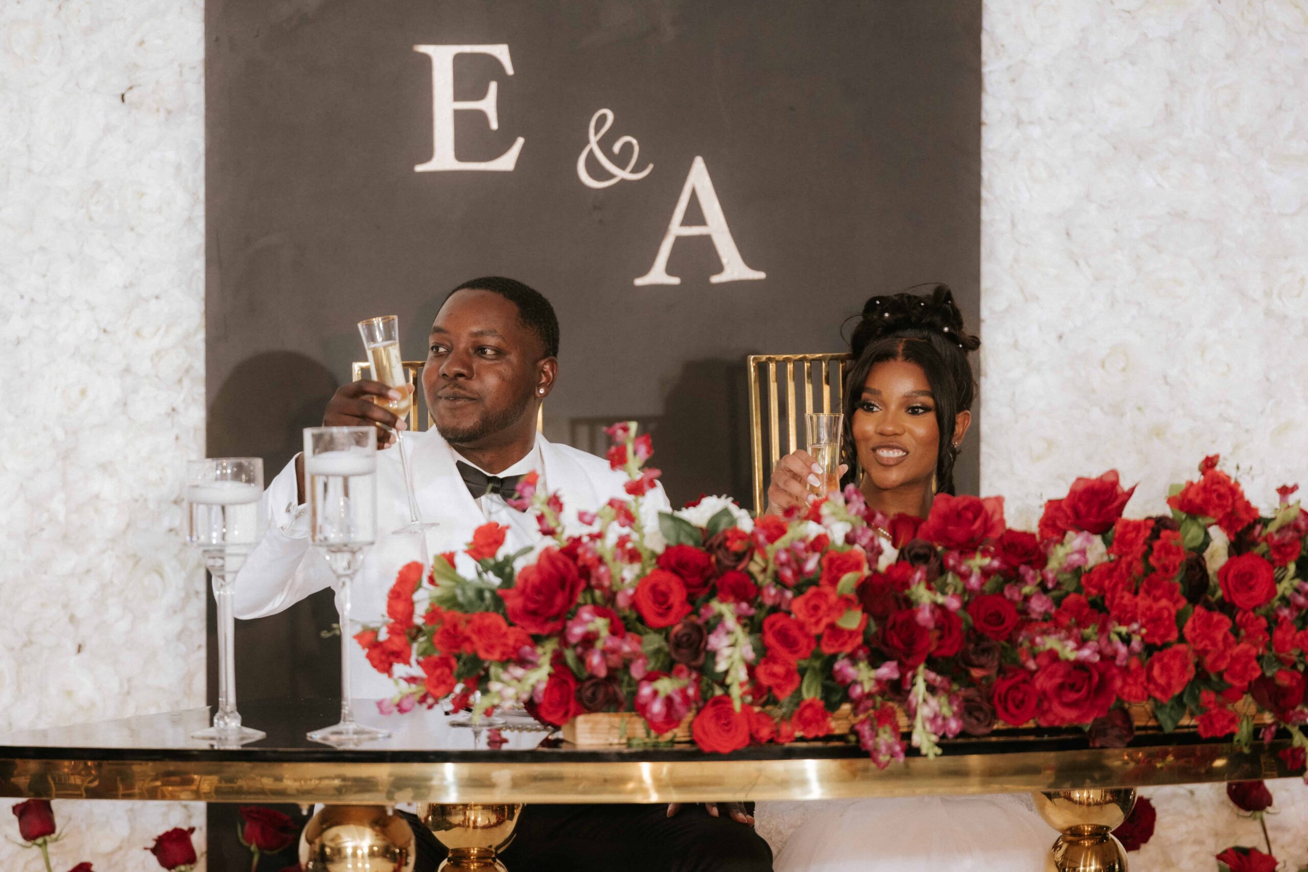 Bride and Groom toast at JW Marriott Bonnet Creek Orlando Wedding