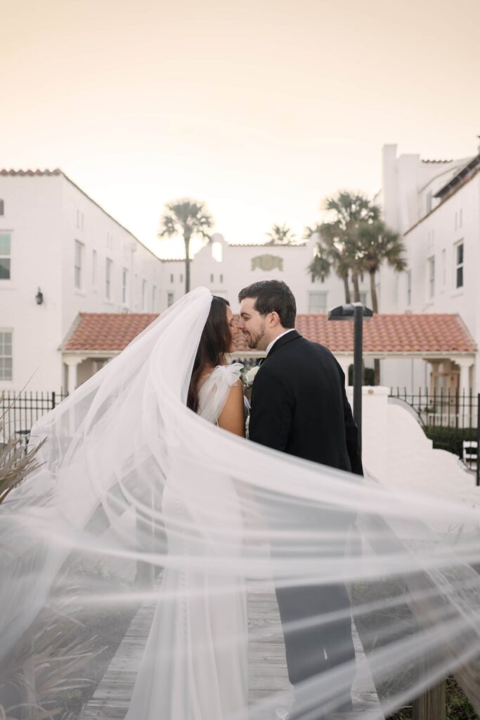 Casa Marina Wedding Veil Shot Jacksonville Florida