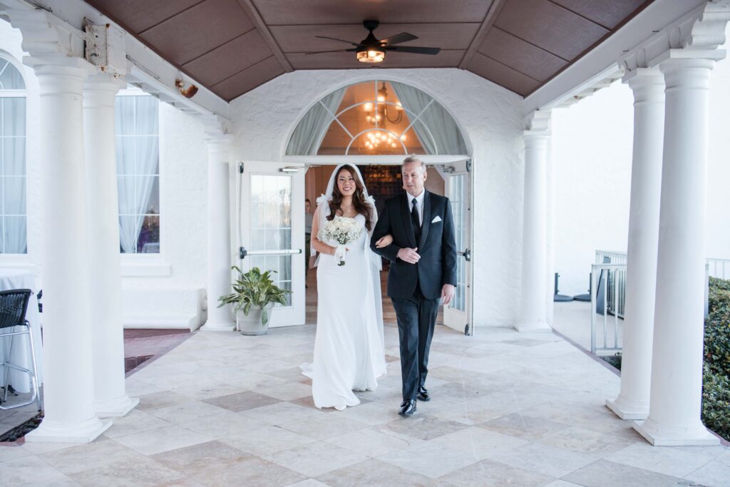 Walking to the altar. Casa Marina Wedding Photos, Jacksonville Florida
