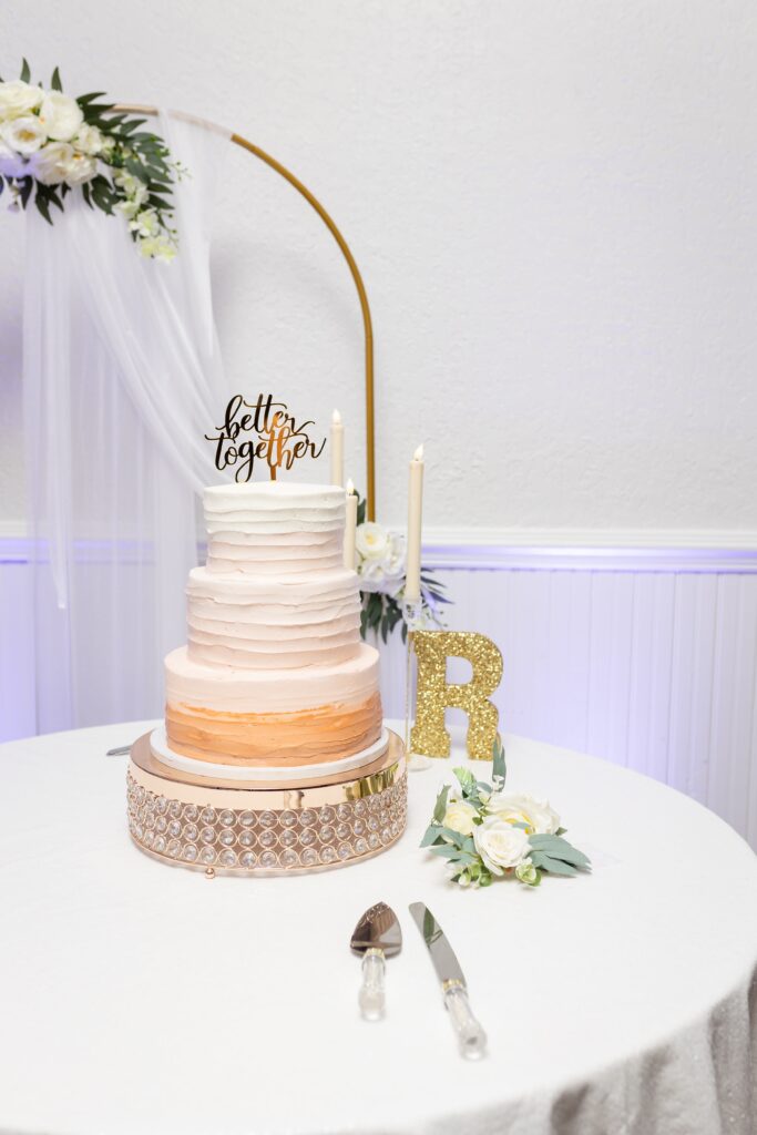 "Better Together" as Cake Topper at the Highland Manor Apopka | Wedding Photos by Phavy Photography - Apopka Wedding Photographer