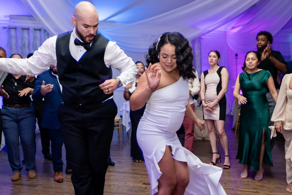 Bride and groom on the dance floor | Highland Manor Wedding Reception Photos | Orlando Wedding Venue