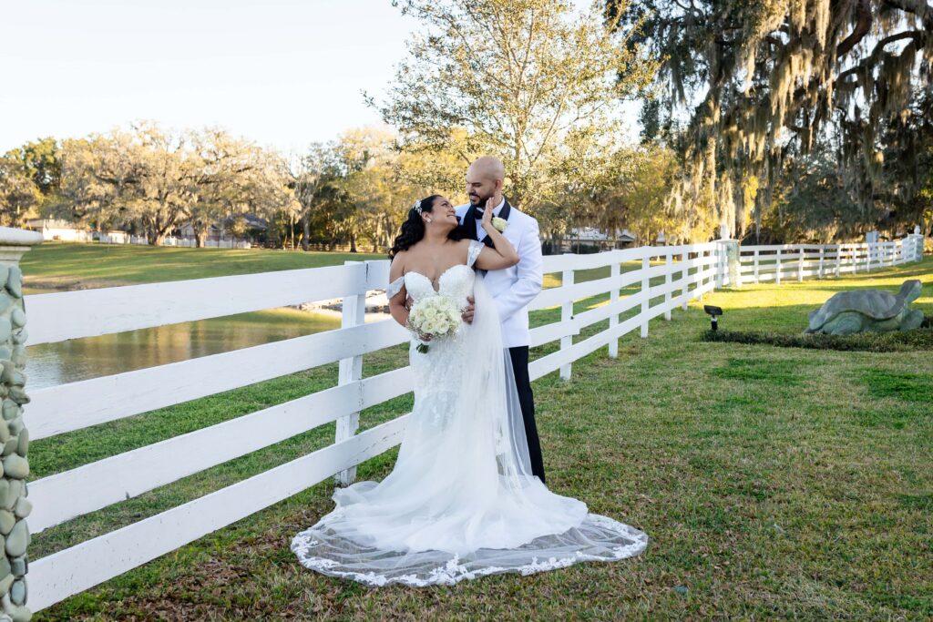 Bride and groom wedding portrait at The Highland Manor, Apopka, Florida. | Wedding Photography by Phavy Photography - Apopka Wedding Photographer