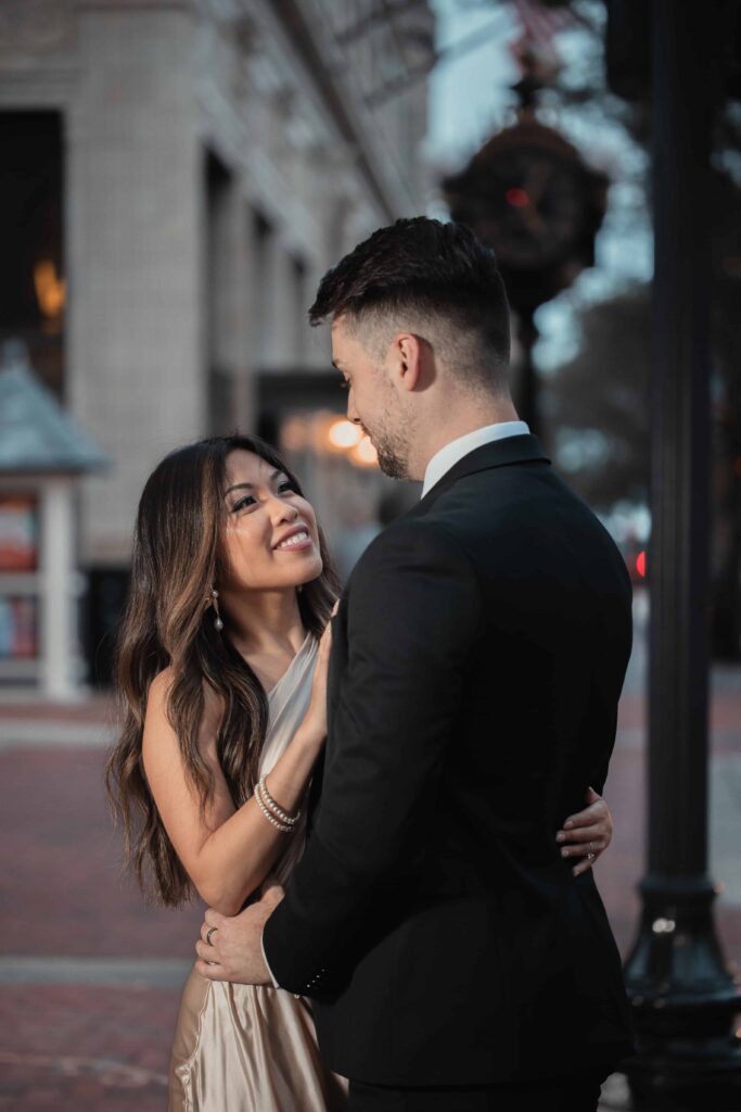 A soft smile from the bride-to-be during a Jacksonville Engagement Session