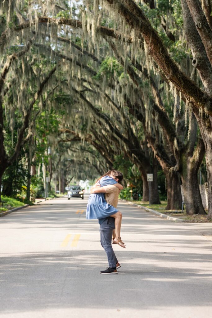 A Proposal on Magnolia Ave in St. Augustine, FL | Photo by Phavy Photography, St. Augustine Proposal Photographer