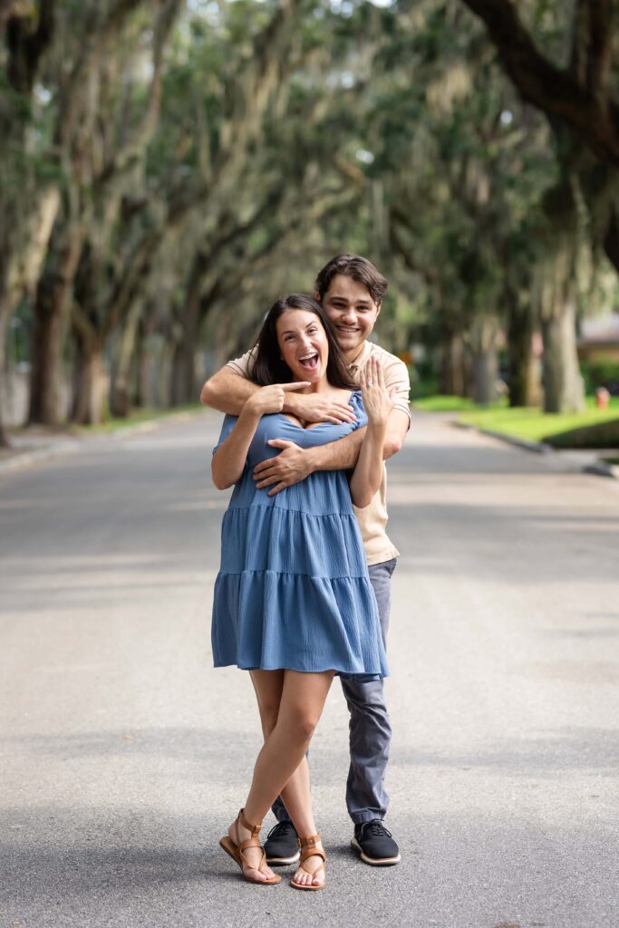 A Proposal on Magnolia Ave in St. Augustine, FL | Photo by Phavy Photography, St. Augustine Proposal Photographer