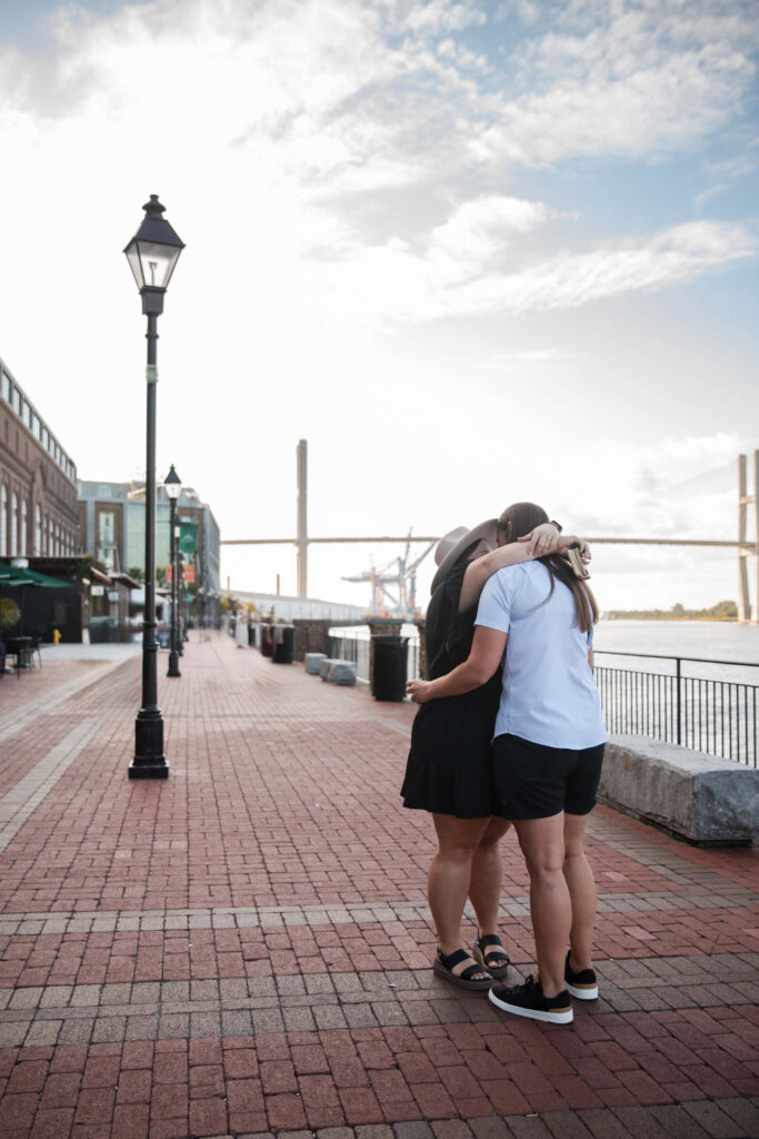 Proposal Photos at the Savannah Riverwalk, Savannah Georgia Proposal Photography