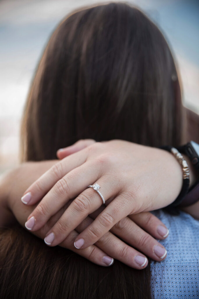 Proposing on the riverwalk of Savannah, GA