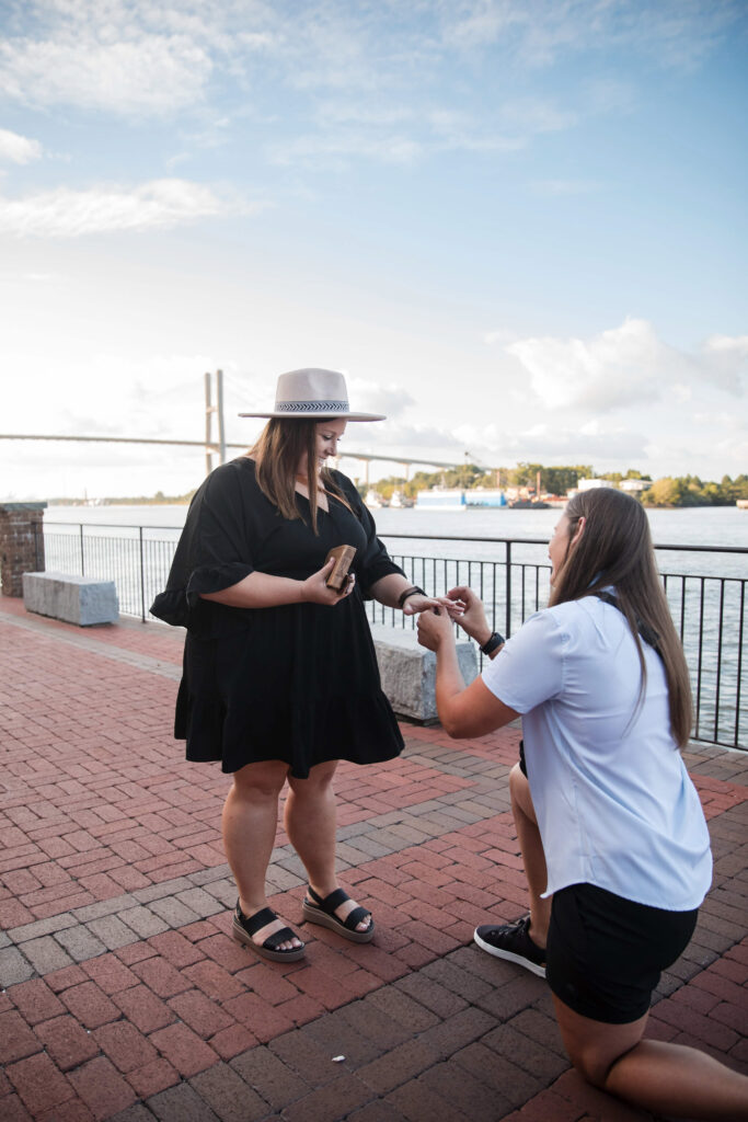 Surprise Engagement Proposal on the Savannah Riverwalk | Phavy Photography