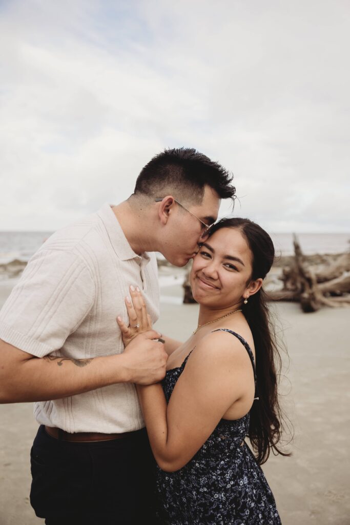 A proposal at Driftwood Beach in Jekyll Island | Proposal Photographer in Jekyll Island, Phavy Photography