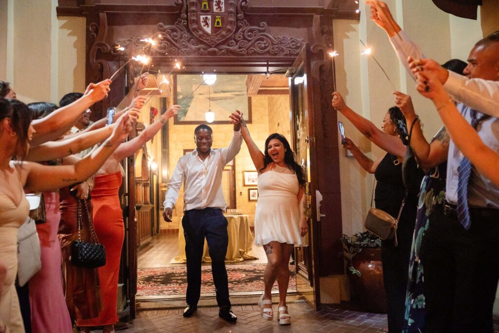 Wedding Exit at the Treasury on the Plaza, Saint Augustine, FL | Phavy Photography