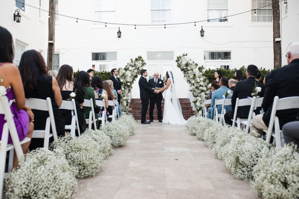 A beautiful wedding ceremony at Casa Marina, Jacksonville