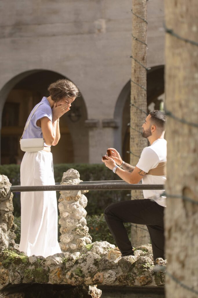 Proposal at The Lightner Museum Courtyard, St. Augustine Engagement