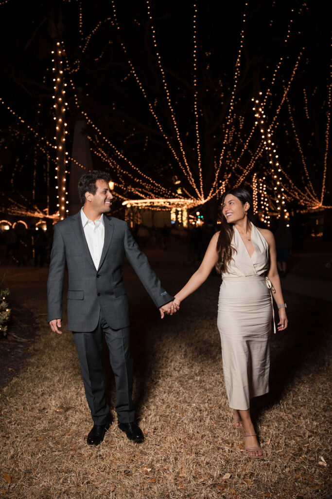 St. Augustine Night of Lights Engagement Photos by Phavy Photography