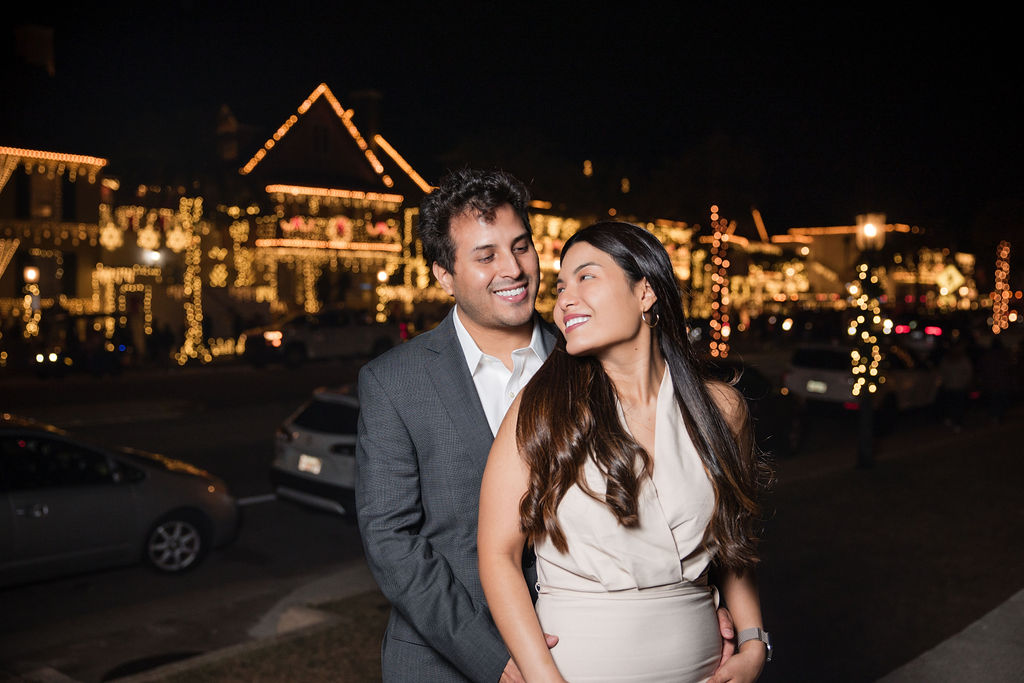 St. Augustine Night of Lights Engagement Photos by Phavy Photography