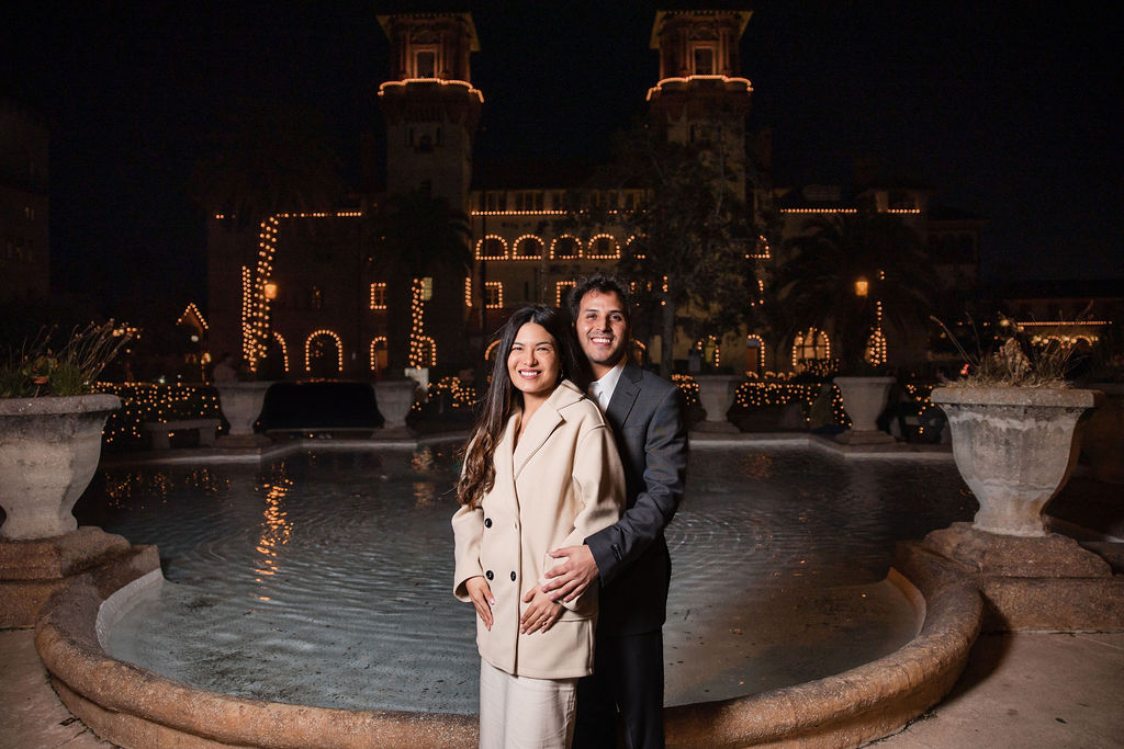 St. Augustine Night of Lights Engagement Photos by Phavy Photography