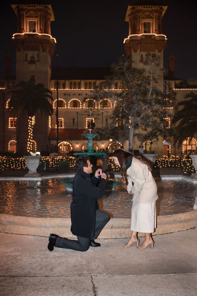 A surprise proposal in front of the Lightner Museum