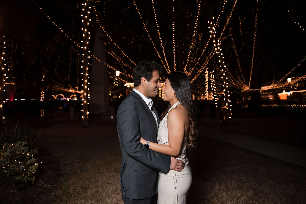 St. Augustine Night of Lights Engagement Photos by Phavy Photography