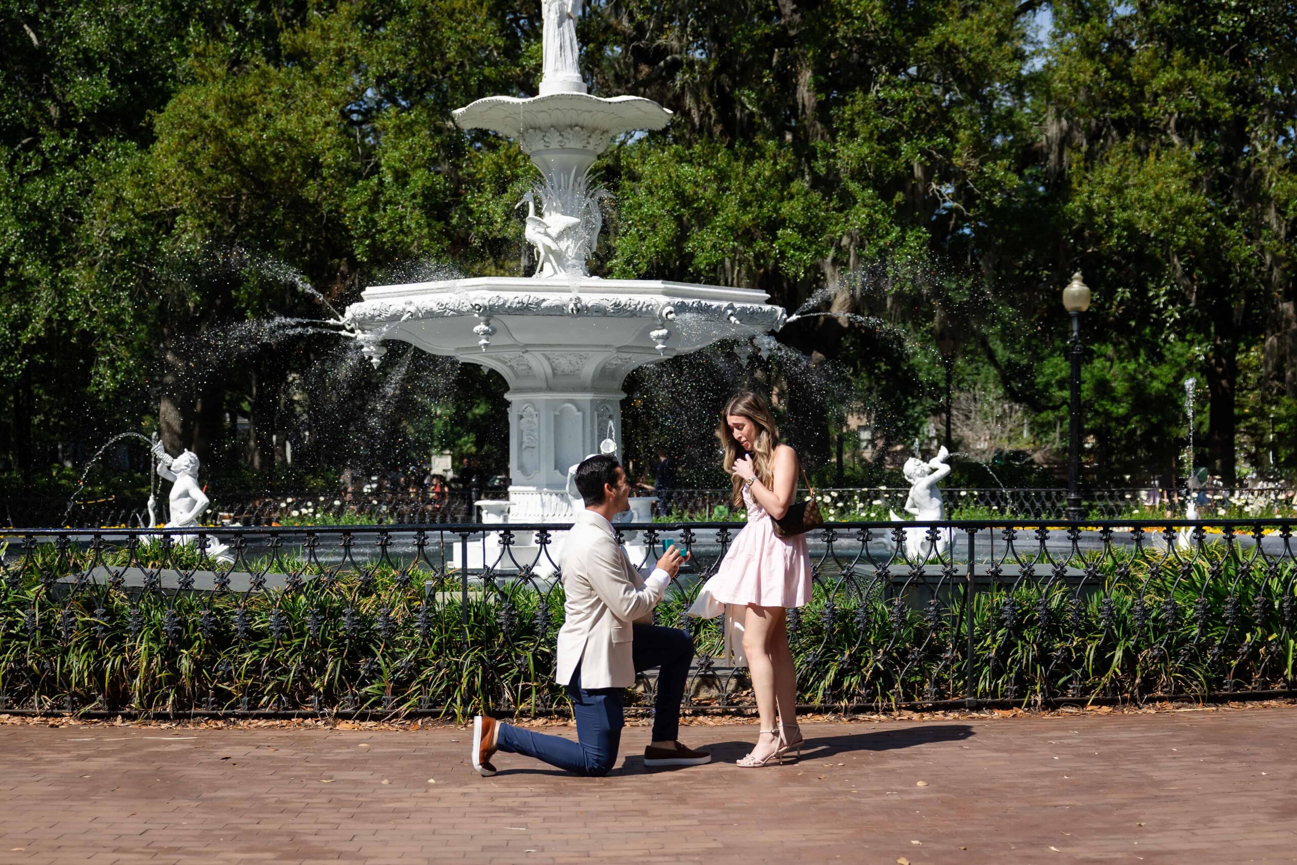 Forsyth Park Surprise Engagement