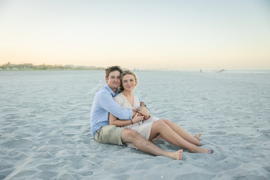 Couple sitting on St. Augustine Beach