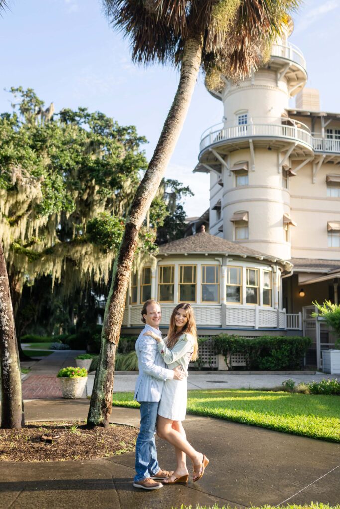 Jekyll Island Club Resort Engagement Photography