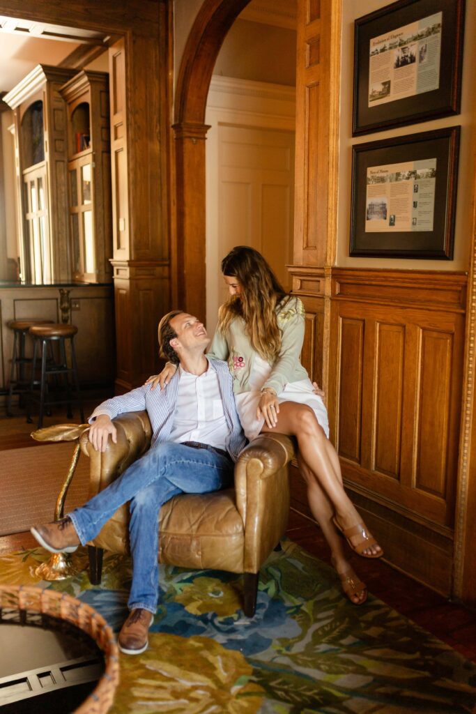 Engagement session at the Jekyll Island Club Resort
