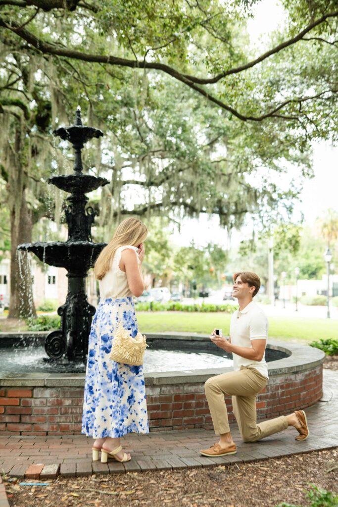 Surprise proposal in Savannah, GA