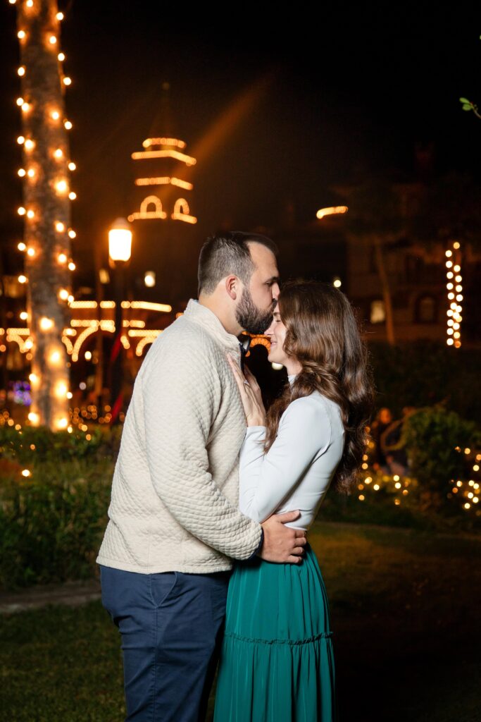Engagement Photos in St Augustine during Nights of Lights