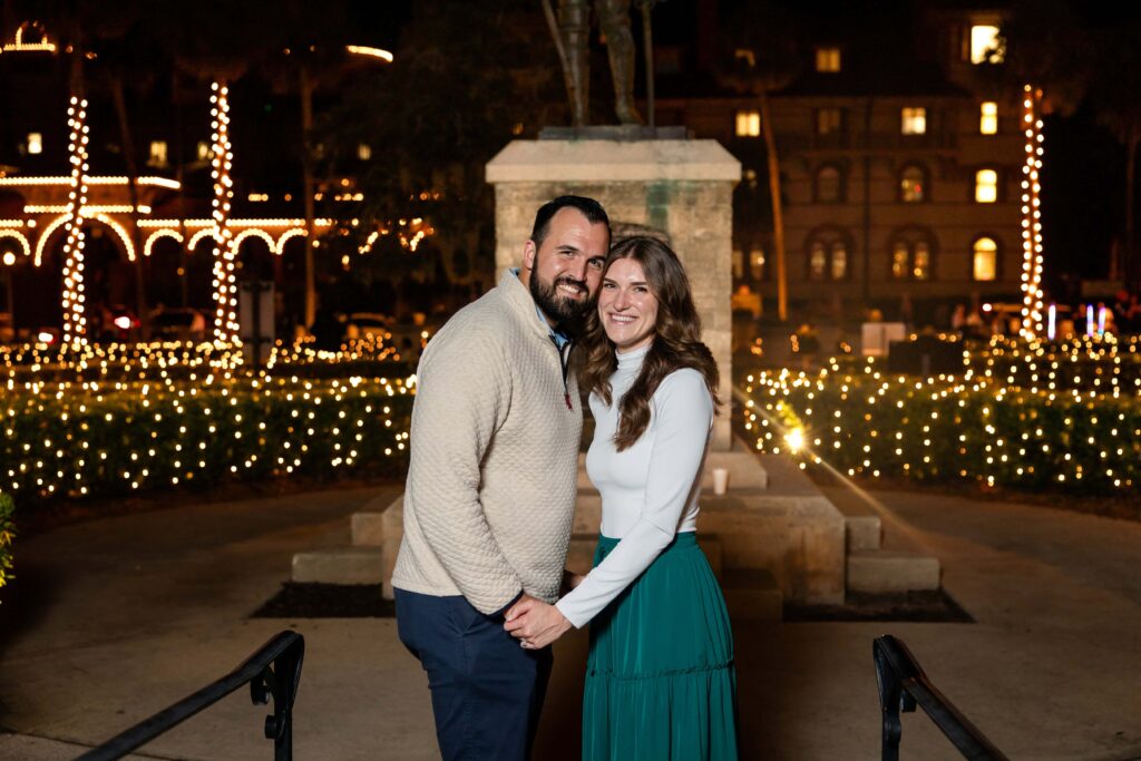 Nights of Lights Surprise Proposal | St Augustine Engagement Photos