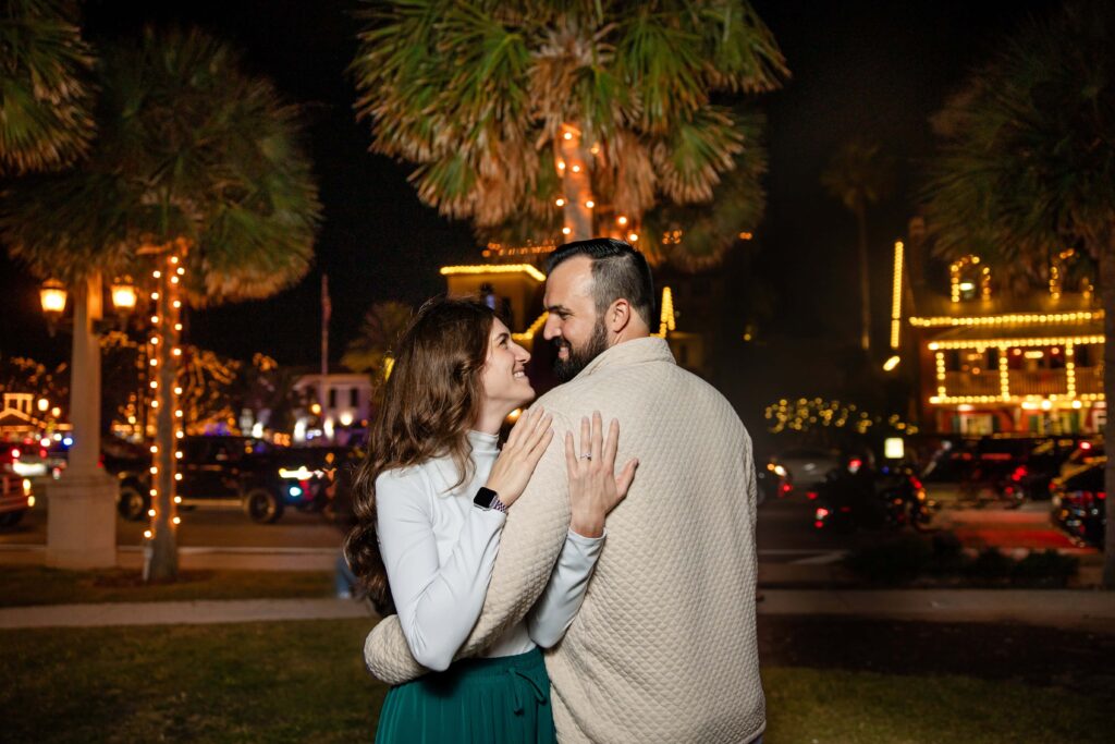 Nights of Lights Surprise Proposal | St Augustine Engagement Photos