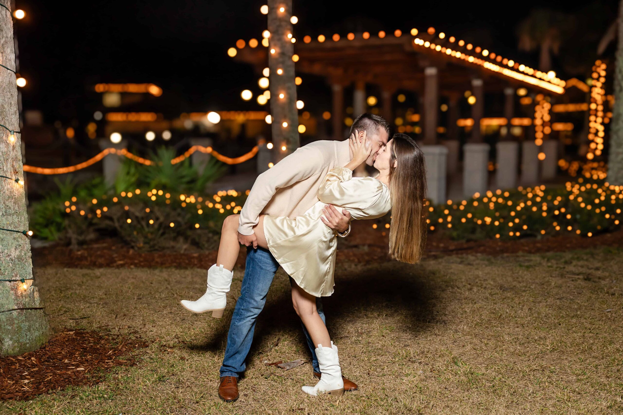 Nights of Lights Photos | Engagement Photoshoot St. Augustine