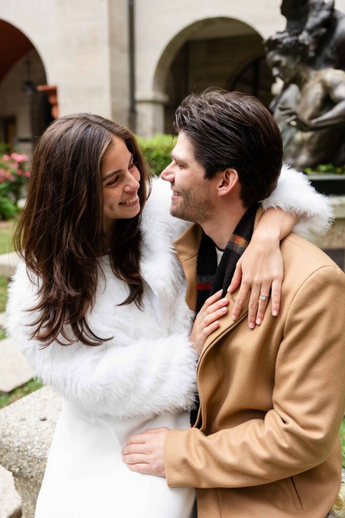 Lightner Museum Courtyard Engagement | Photos by Phavy Photography, St. Augustine Wedding Photographer