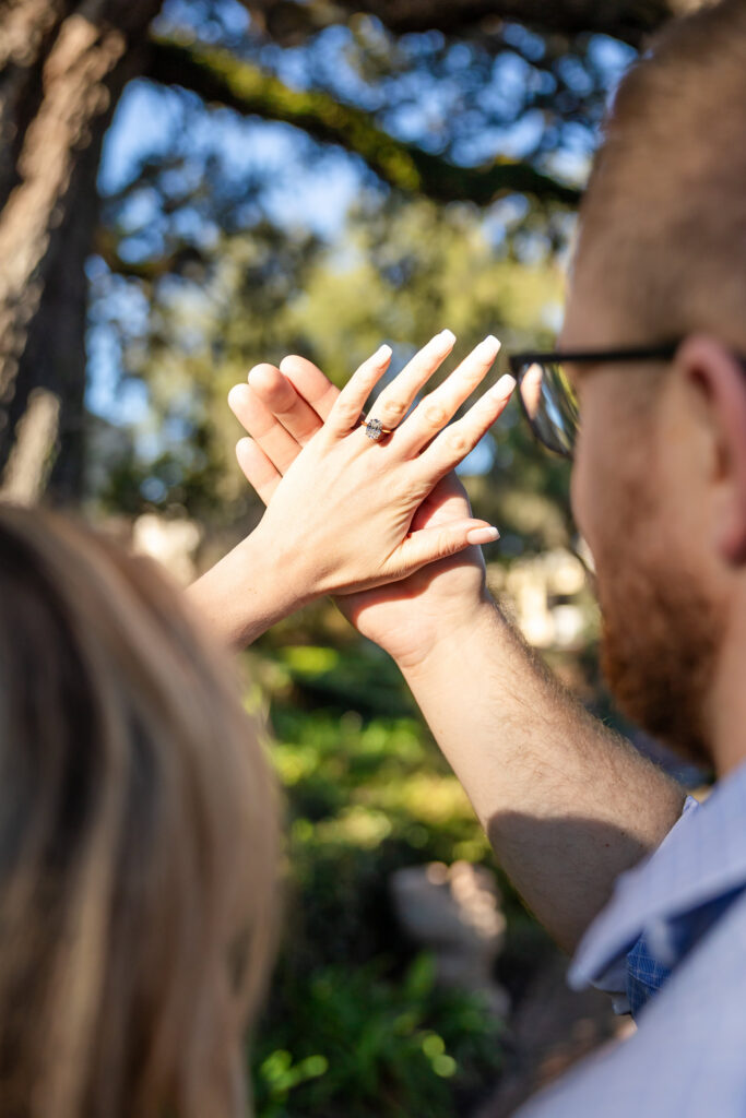 Engagement photos at the Cummer Museum and Garden, Jacksonville, FL