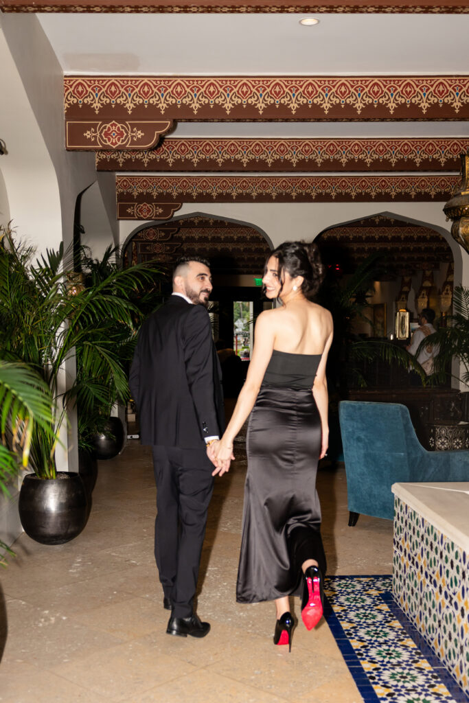 Hotel engagement pictures in St. Augustine, Florida.