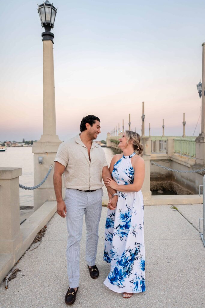 A proposing in St. Augustine at the Mantanzas Bay | Sunset proposal Captured by Phavy Photography, St. Augustine Proposal Photographer
