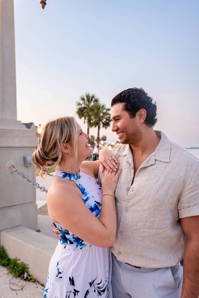 A proposing in St. Augustine at the Mantanzas Bay | Sunset proposal Captured by Phavy Photography, St. Augustine Proposal Photographer
