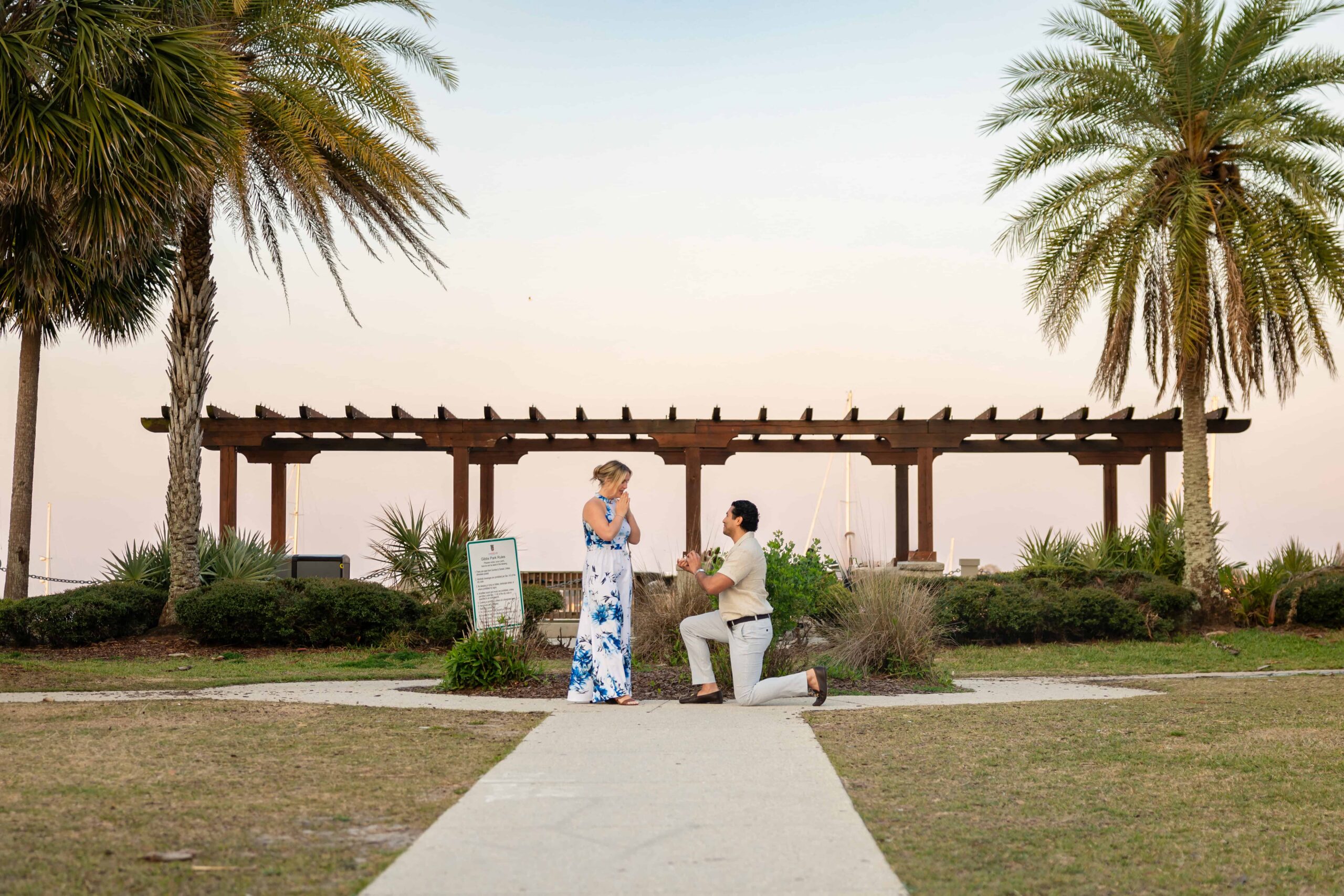 Sunset engagement in St. Augustine