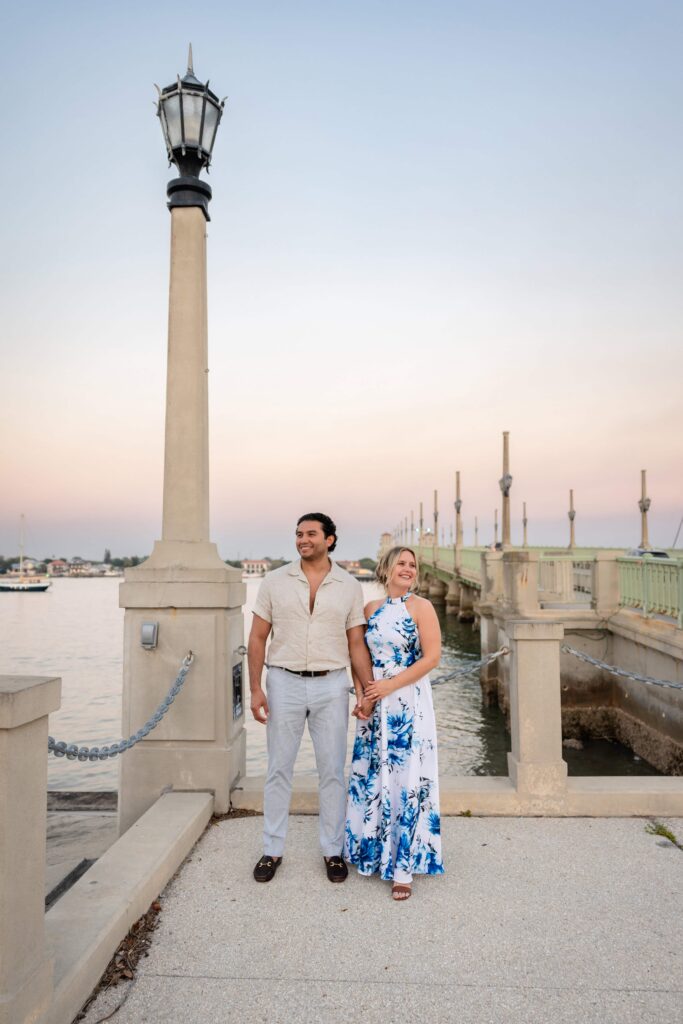 A proposing in St. Augustine at the Mantanzas Bay | Sunset proposal Captured by Phavy Photography, St. Augustine Proposal Photographer