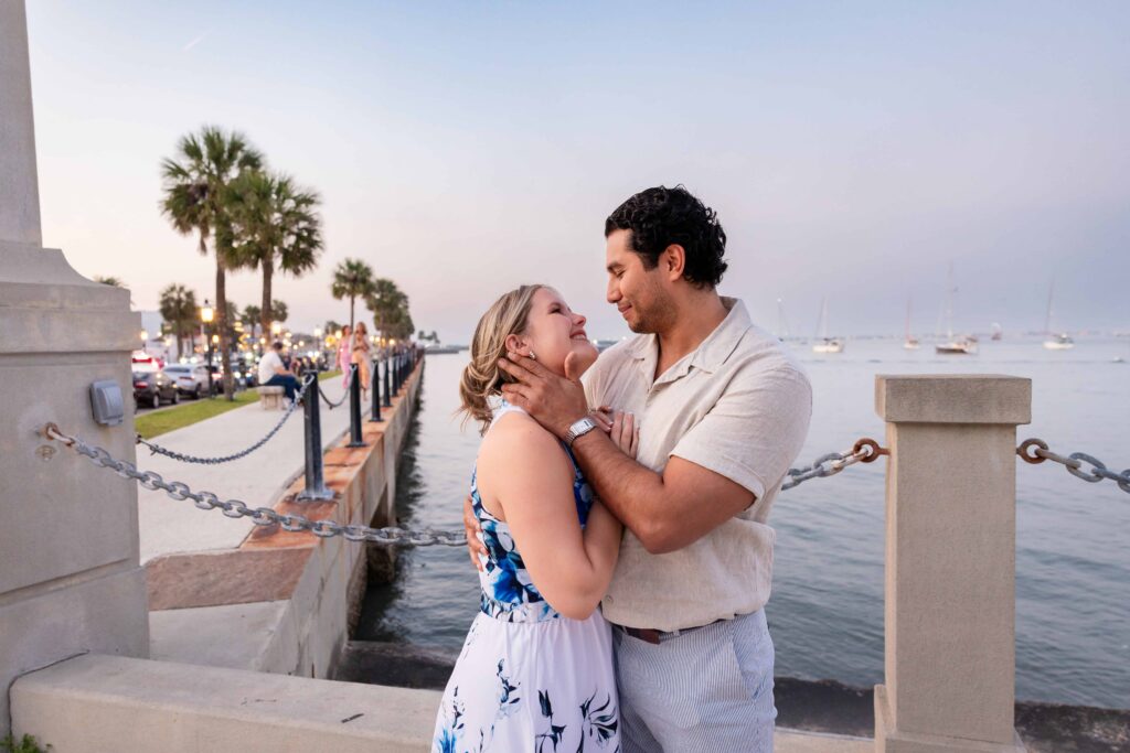 A proposing in St. Augustine at the Mantanzas Bay | Sunset proposal Captured by Phavy Photography, St. Augustine Proposal Photographer