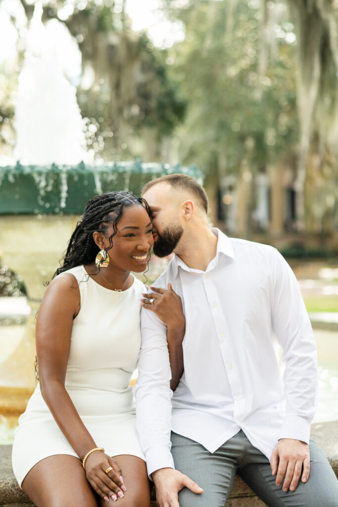 Surprise proposal at Orleans Square, Savannah
