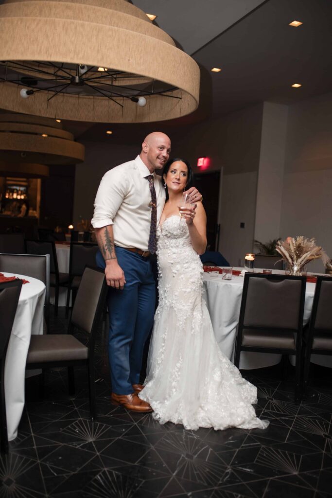 Wedding reception fun at the Thompson Savannah | Documentary style wedding photographer in Savannah