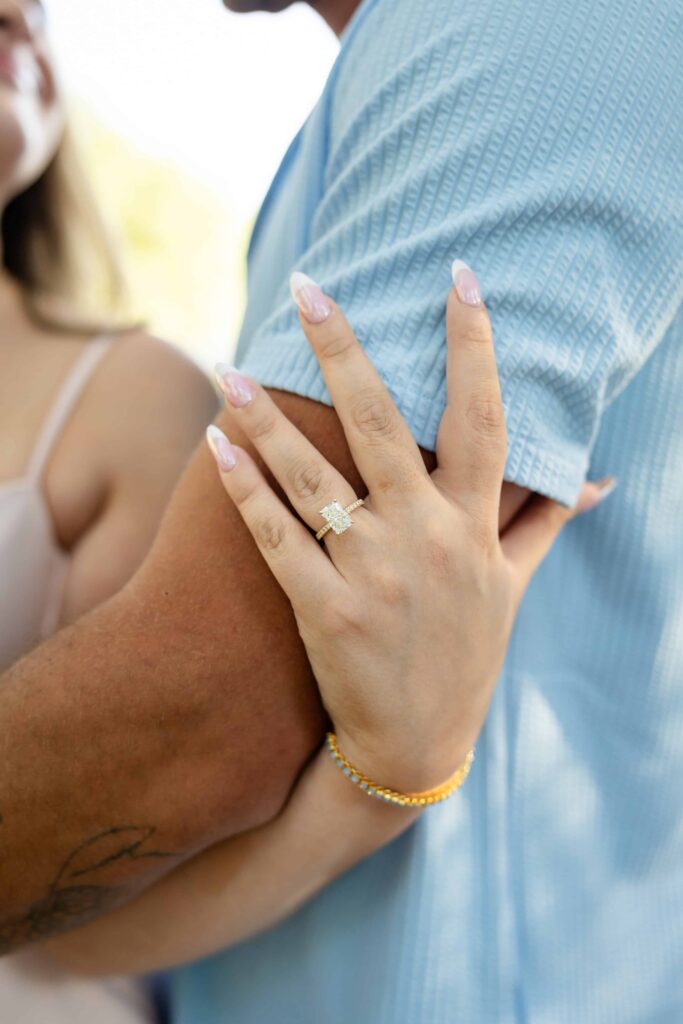 Savannah proposal photographer capturing a surprise engagement at Forsyth Park