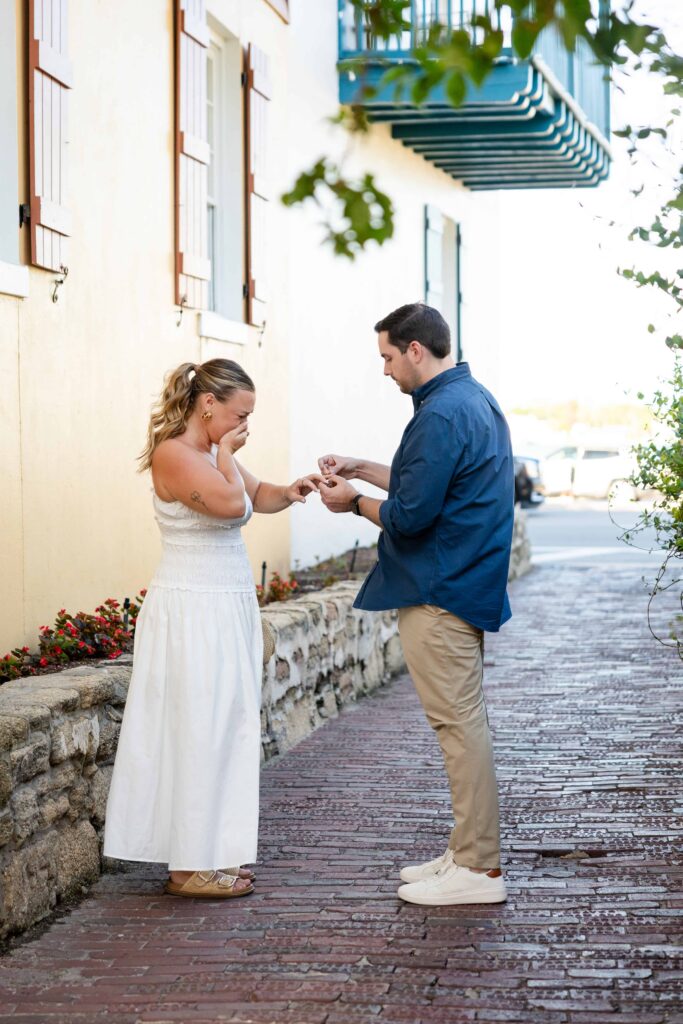 Sunset Proposal Photos in St. Augustine | Propsing at the Bay front, St. Augustine